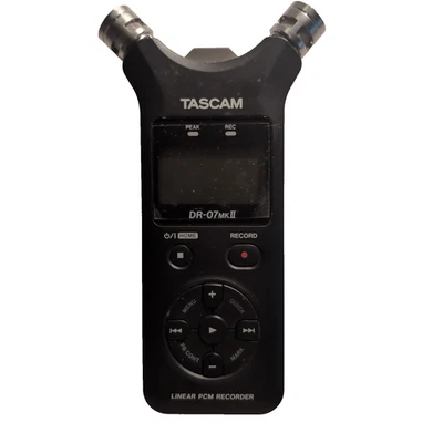 TASCAM DR-07MKII Portable Digital Recorder with Adjustable Microphones - Image 1 of 4