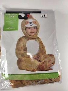Sloth Infant Halloween Costume 12-24 Months Soft And Cuddly 2 Pieces Party - Picture 1 of 6