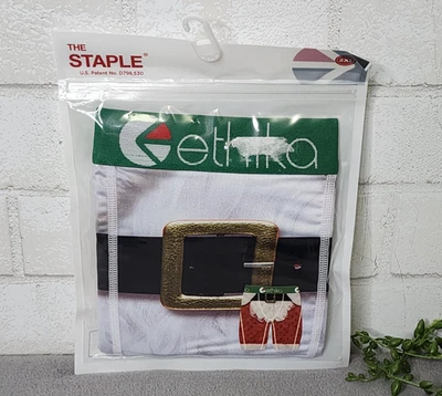 ETHIKA Santa Sorpresa Navidad Estampado Hombre’s 2XL 39-41 Calzoncillo Boxer NUEVO Foto 1 de 4
