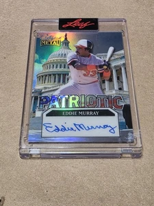 2025 Leaf Metal Independence Day Auto Eddie Murray 1/1 Patriotic - Picture 1 of 2