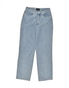 Pantalones de mezclilla rectos TRUSSARDI para mujer W28 L29 azul algodón AC07 - Imagen 1 de 3