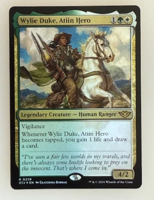 MTG: Wylie Duke, Atiin Hero Outlaws of Thunder Junction Foil NM - Image 1 of 2