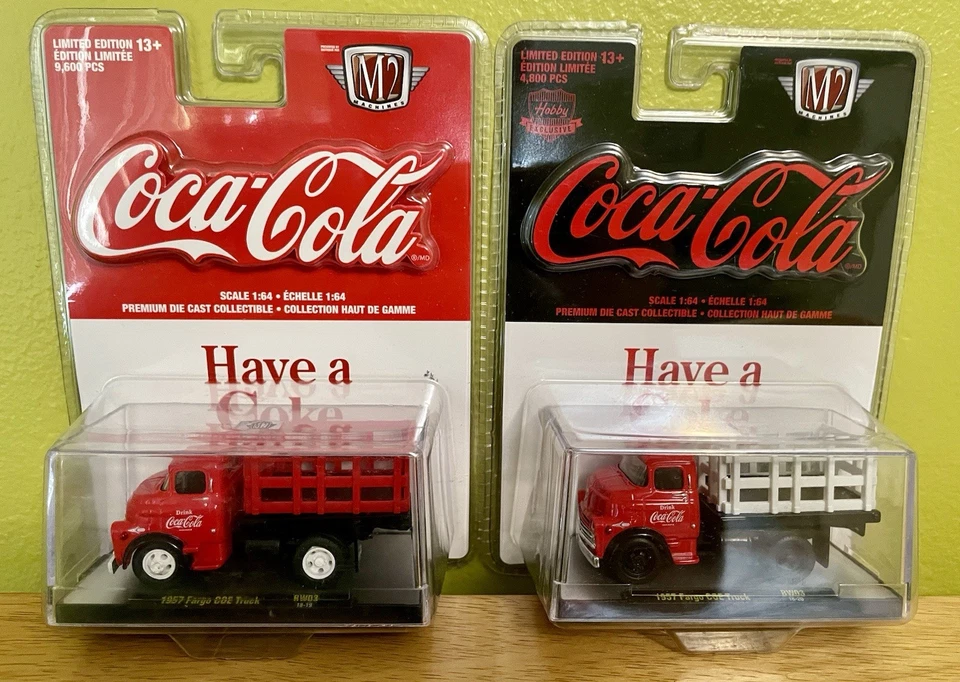 2X M2 Machines Coca-Cola Release RW03 1957 Fargo COE Trucks 18-20 Regular+Hobby - Image 1 of 1
