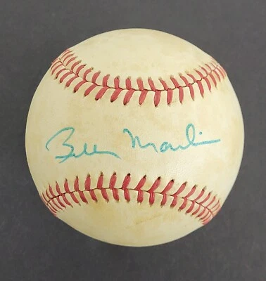 Béisbol oficial de la Liga Americana firmado por Billy Martin certificado de autenticidad Beckett Foto 1 de 4
