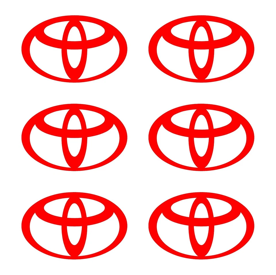 Pequeño logotipo Toyota 6 pequeñas calcomanías de vinilo coche 2" 3" pegatinas símbolo Toyota Foto 1 de 1
