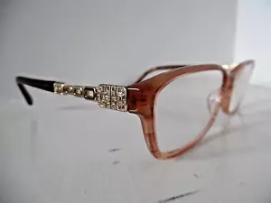 Bvlgari Marbled Brown & Gold Embellished Rectangular Eye Glasses 4061-B 5252 - Picture 1 of 3