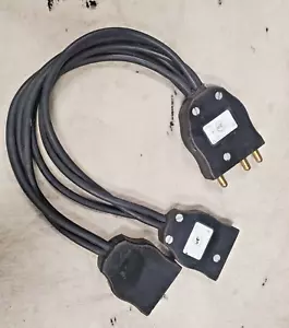 100A Bates Stage Pin Maschio a 60A Stage Pin Femmina Splitter Twofer - Foto 1 di 4