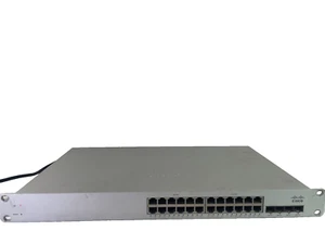 Cisco Meraki MS220-24P Gigabit PoE Switch 24-Port Cloud Managed UNCLAIMED - Picture 1 of 7