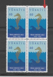 Turkey Error 1959 50th Anniv. Marine White Dot Error Mint never Hinged ** - Picture 1 of 2