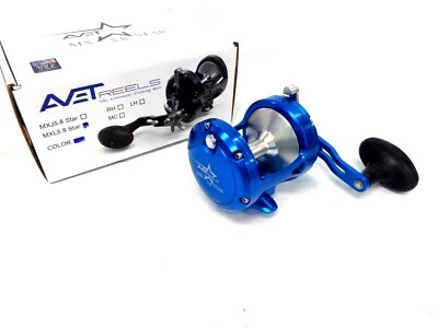 Avet MXL5.8 STAR DRAG Single Speed Casting Reel - Right Hand - BLUE SILVER - Image 1 of 4