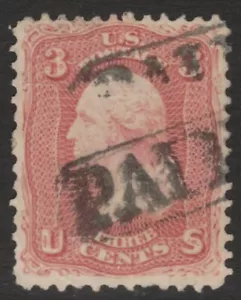 Scott #65 3 Cent Used 1861-62 Paid Cancel 65SP36-24 - Picture 1 of 2