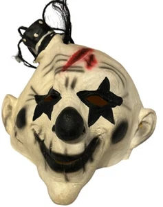 Killer Clown Halloween Maske schwarz-weiß Kostüm Cosplay Grusel Maske nur gruselig - Bild 1 von 18