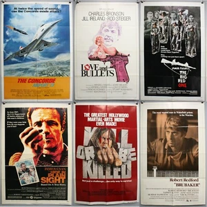 "Lote de 6 carteles de películas plegados vintage de películas de Manly Guy 1979-1980 27x41""" - Imagen 1 de 7