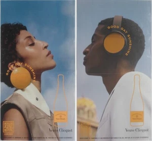 Colorful VEUVE CLICQUOT IS SOLAIRE "Good Day Sunshine" Champagne Poster Advert - Picture 1 of 6
