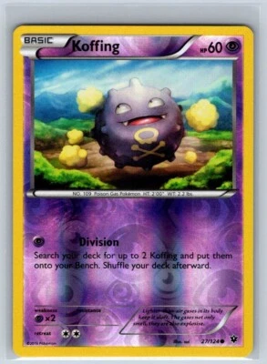 Pokemon Koffing Reverse Holo XY Fates Collide 27/124 NM - Image 1 of 2