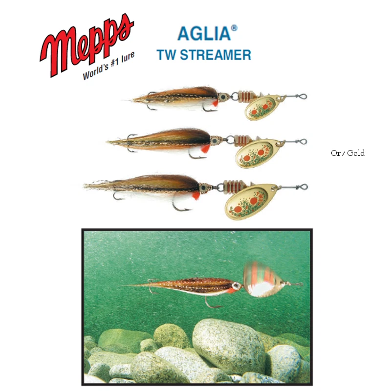 MEPPS Aglia Tw Streamer Peso 3.6 G 4.7 G 6.8 G Palette Dorato Argento - Immagine 1 di 1