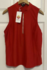 Amy Sport Women's Sleeveless Golf Shirt, XL-P, Red, New with Tags