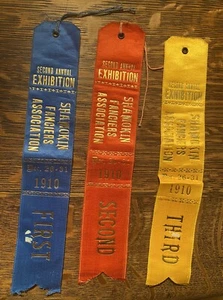Antique Ribbons First, Second, Third Place Shamokin Fanciers Assoc. Pennsylvania - Picture 1 of 10