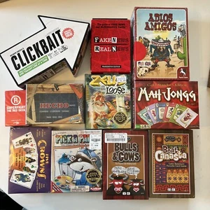 11x BRAND NEW SEALED BOARD/CARD GAME LOT - Hecho Mah Jongg Zeus Amigos Crowns ++ - Picture 1 of 22