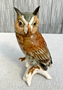 KARL ENS, German Porcelain Bird - LONG EARED OWL - 16 cm Figurine - Picture 1 of 5