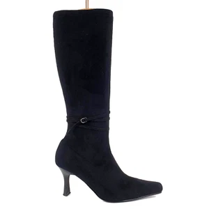 Clarks halbhohe Stiefel schwarz Wildleder Leder Absatz Größe 5,5 - Bild 1 von 12