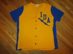 vtg 1970s 1980s IDA BLUESTREAKS WARM UP JACKET Michigan School Jersey Misses M - Picture 1 of 5