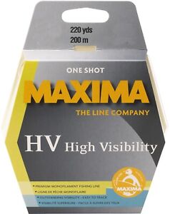 Maxima One Shot HV High Visibility Monofilament Fishing Line 6, 8 lb