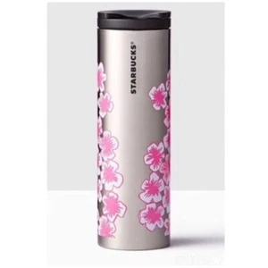 Starbucks 2017 16 oz. Sakura Cherry Blossom SS Tumbler Mug - Picture 1 of 7