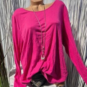 Sheego Shirt Bluse Damen Langarm Rosa Pink Gr. 48/50 (1 012) Übergrösse NEU - Bild 1 von 7