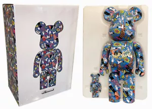 Medicom X 3DRetro EX Steven Harrington Magic Hour 100% & 400% Bearbrick Signed - Picture 1 of 6