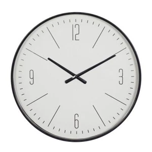 Litton Lane Analog Wall Clock White Metal Frame Glass Face Mechanical Movement - Picture 1 of 5