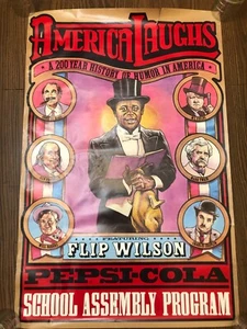 Vintage America Laughs Pepsi-Cola School Assembly Program Comedians Ad Poster - Picture 1 of 11