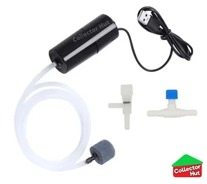 Aquarium Oxygen Air Pump Mini Kit USB Powered for Fish Tank & Sea Monkeys - Picture 1 of 11
