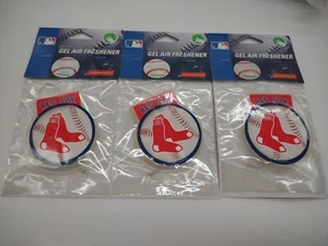 3 New MLB Boston Red Sox Gel Hanging Air Freshener Sport Scent - Picture 1 of 3