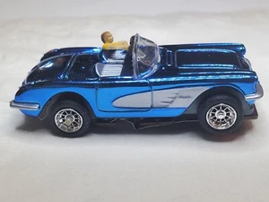 VINTAGE AURORA CORVETTE CONV. VIBRATOR BLUE (CLONE) CHROME RIMS HO SLOT CAR - Picture 1 of 9