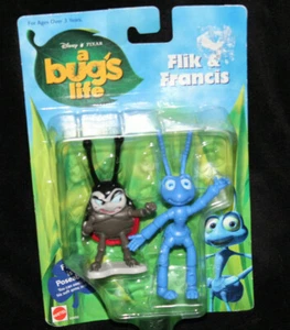 VINTAGE A Bug's Life Toy "flik and francis" Mattel 1990s NEW IN PACKAGING - Picture 1 of 3
