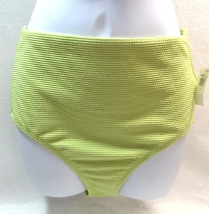 Traje de baño parte inferior azul marino antiguo cintura alta corte francés para mujer talla S fruncido nuevo - Imagen 1 de 6
