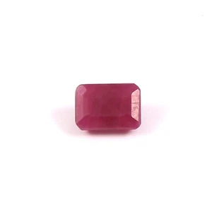 1.21 CT Natural CERTIFIED Mozambique Ruby Loose Radiant Cut Gemstone 7x5 MM - Picture 1 of 5