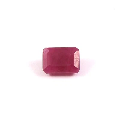 1.21 CT Natural CERTIFIED Mozambique Ruby Loose Radiant Cut Gemstone 7x5 MM - Image 1 of 4