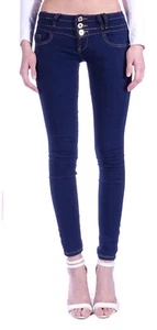 Damen Jeans Hose Slim Fit Röhrenjeans Skinny Low Rise Stretch Hüftjeans M34 - Bild 1 von 13