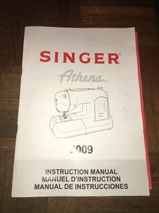 SINGER ATHENA 2009 SEWING MACHINE ORIGINAL INSTRUCTION BOOK PLUS THREADING GUIDE - Picture 1 of 2