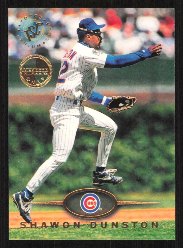 1995 Topps Stadium Club SHAWON DUNSTON MEMBERS ONLY card CHICAGO CUBS #29 - Image 1 of 2