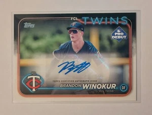 Brandon Winokur FCL Twins 2024 Topps Pro Debut Baseball Autogramm - Bild 1 von 2