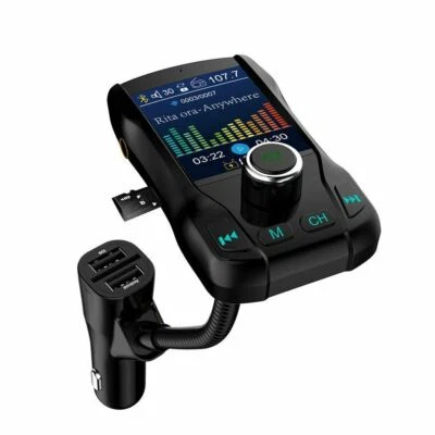 Bluetooth Car FM Transmitter MP3 Player Hands free Radio Adapter Kit USB Charger - Image 1 of 4