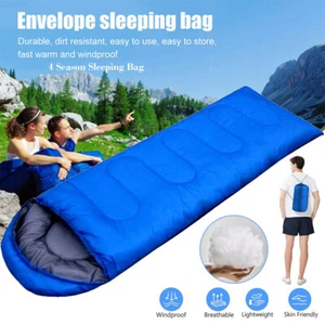 Thick Adult Cold Weather Warm Sleeping Bag For Big & Tall Waterproof Winter Bag - Picture 1 of 17