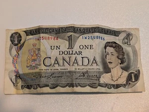 1973 Kanada One Dollar 1 $ Papierschein Queen Elizabeth II Canadian KOSTENLOSER US-VERSAND - Bild 1 von 2
