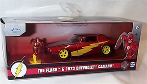 The Flash 1973 Chevrolet Camaro and figure 1-32 Scale New in Box Jada 253253003 - Picture 1 of 2