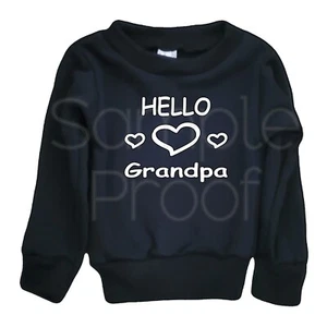 Toddlers Sweatshirt Hello Grandpa Halloween Funny Horror All Sizes Available  - Picture 1 of 2