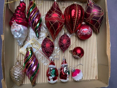 14  Christbaumkugeln, Weihnachtsn, aufwendig verziert - Bild 1 von 4