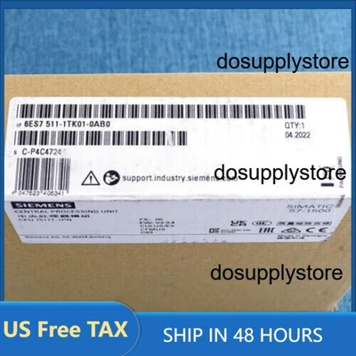New Siemens 6ES7511-1TK01-0AB0 6ES75111TK010AB0 S7-1500T, CPU 1511T-1 PN - Image 1 of 2